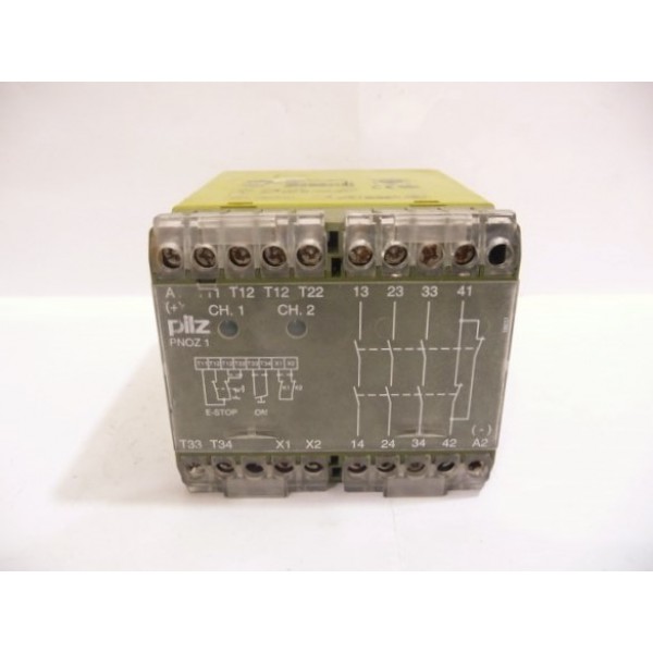 Safety Relay, PNOZ1 24VDC 3S10, Pilz, Germany  (14 Days Warrenty on Entire Stock)